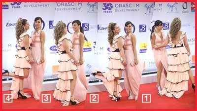 بالصور .. سر «البوسة» التى أحرجت هنا شيحة 