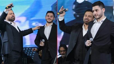 بالصور .. «دويتو» عاصي الحلاني وإبنه ليلة رأس السنة