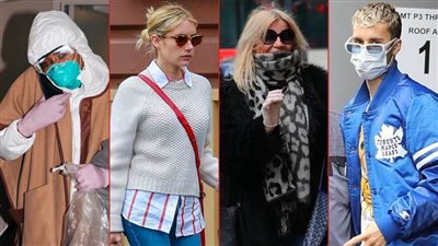 بالكمامات والقفازات والعزل الذاتي .. مشاهير العالم في مواجهة كورونا