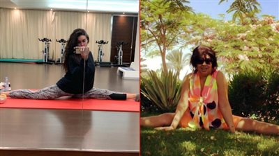 فيفي عبده على طريقة ياسمين صبري ..  تمارين شاقة في الساحل الشمالي