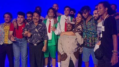 بالصور : أوكا يصور «اتدلع 1991»  بحضور مي كساب