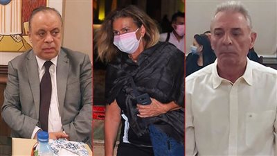 يسرا وهنيدي وزكي وحميدة ولطفي لبيب في مقدمة حضور عزاء المنتصر بالله