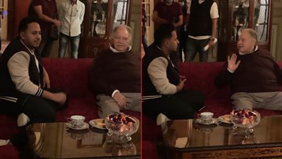 صور .. يحيى الفخراني وكريم عفيفي من كواليس مسلسل نجيب زاهي ذركش