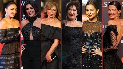 الأسود يسيطر على فساتين نجمات الجونة في ثالث ورابع أيام المهرجان