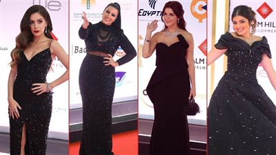 الأسود يسيطر على فساتين نجمات حفل ختام مهرجان القاهرة السينمائي	