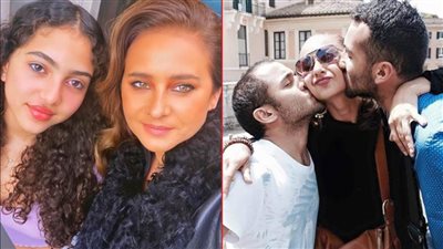 نيللي كريم في ألبوم صور مع أولادها الأربعة كريم ويوسف وسيليا وكندة