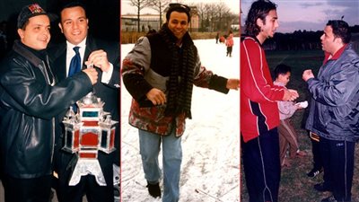 محمد فؤاد .. 10 صور نادرة في حياة فؤش أشهرهم مع هنيدي وأحمد حسام ميدو