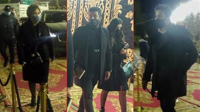 النجوم يواسون أحمد السقا وأسرته في عزاء محمد الصغير