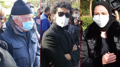 جنازة عزت العلايلي بحضور وزيرة الثقافة ونقيب المهن التمثيلية وكبار النجوم