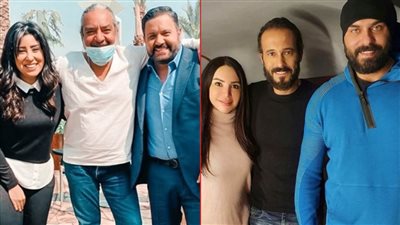 أبطال كوفيد 25 يحتفلون ببدء أول يوم تصوير بالصور التذكارية