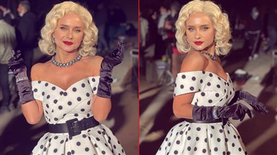 نيللي كريم بـ لوك مارلين مونرو في إعلان إحدى شركات الإتصالات