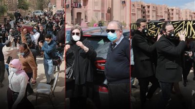 صور .. تشييع جثمان يوسف شعبان في مقابر العائلة بأكتوبر