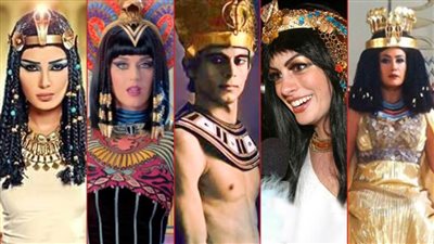 هند صبرى وصبحي وسيرين وكاتي وآن .. نجوم تألقوا بـ اللوك الفرعوني
