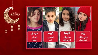 ريم عبدالقادر وكارما موسى وجودي ياسر وكريم حسين .. أطفال تميزت في دراما رمضان 2021