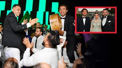 بالصور .. رقصة نجوم مسرح مصر في حفل زفاف شقيقة علي ربيع في حضور النجوم