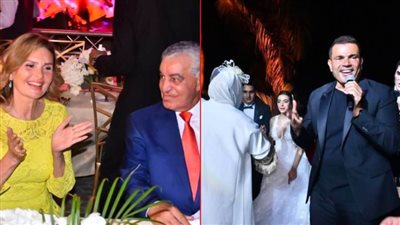 بحضور الهضبة ويسرا .. نجوم الفن والمجتمع في حفل زفاف نجل النائب محمد أبو العينين