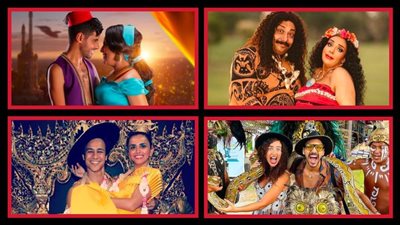 موانا وعلاء الدين ولوك مكسيكي وتايلاندي .. أحدث تقاليع أزواج الوسط الفني 