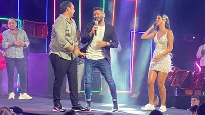 بحضور النجوم .. تامر حسني يحيي حفل زفاف ريم سامي وطارق هيمن