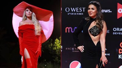 نجلاء بدر ومايا دياب .. أغرب إطلالتين على السجادة الحمراء للنسخة الخامسة من مهرجان الجونة