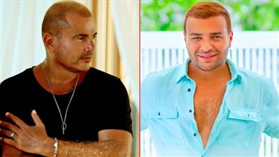 أعداء الأمس أصدقاء اليوم .. رامى صبرى يغنى إنت الحظ مع عمرو دياب فى دبي