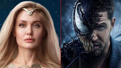 بوكس أوفيس هوليوود .. أنجلينا جولي تتصدر عالميًا بـ Eternals وتوم هاردي يحقق 500 مليون دولار بـ Venom 2
