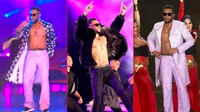محمد رمضان يتحدى هانى شاكر ويخلع ملابسه على مسرح إكسبو دبى