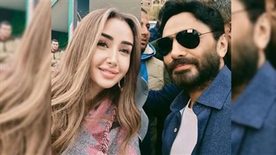أول صورة لـ تامر حسني وهنا الزاهد من كواليس فيلمهما الجديد روميو