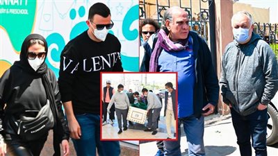 دنيا سمير غانم ورامى رضوان وأشرف زكي يودعون أحمد حلاوة إلى مثواه الأخير 