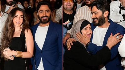 بين بطلة حياته وبطلة فيلمه .. تامر حسني يحتفل بفيلم بحبك الذي ينافس به في عيد الأضحي 