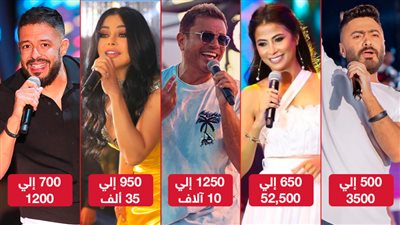 عمرو وتامر وحماقي وروبي وهيفاء .. ثمن نجوم الغناء فى الساحل الشمالي هذا الصيف