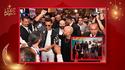 بالصور .. محمد رمضان يحتفل بالعرض الخاص لفيلم هارلي بحضور زوجته وأولاده