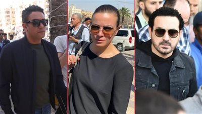 بالصور .. تشييع جثمان مصطفى درويش من مسجد الحصري بحضور النجوم