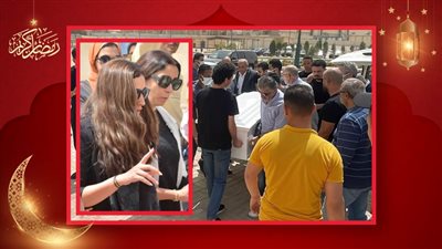 بالصور : جنازة والد دينا الشربينى ودنيا سمير غانم وريهام عبدالغفور أول الحضور