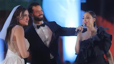 بالصور : ميرنا نور الدين تحتفل بزفافها وبسمة بوسيل تغنى لها