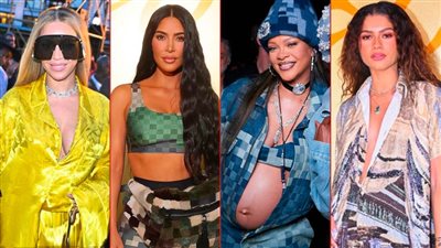 أبرزهن بيونسيه وكيم كارديشيان وزيندايا وريهانا .. إطلالات المشاهير في عرض LOUIS VUITTON