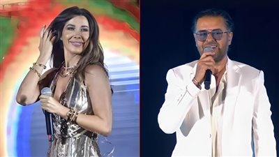  بالصور .. راغب علامة يتألق في العلمين ونانسي تشعل الأجواء بأغنية أنا مصري  