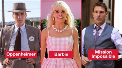 بوكس أوفيس هوليوود .. Barbie يتصدر ويقترب من المليار وOppenheimer الثاني وMission Impossible الأخير