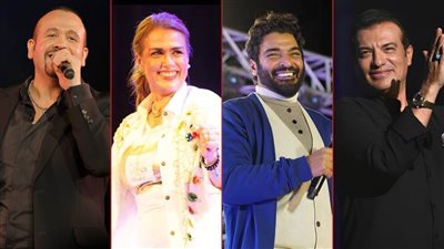 إيهاب توفيق وسيمون وحميد الشاعرى وهشام عباس يلتقون فى حفل واحد بأبو ظبي السبت المقبل