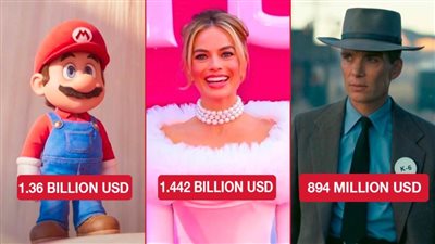 باربي وسوبر ماريو وأوبنهايمر .. أكثر الأفلام تحقيقًا للإيرادات في 2023