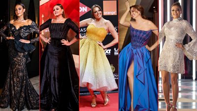 قصص وحكايات .. شوف فساتين بشرى في كل المهرجانات