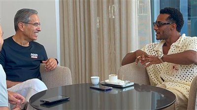 محمد رمضان والعبار على هامش احتفالات اليوم الوطني السعودي في مراسي