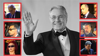 بالصور .. كل النجوم في عزاء مصطفى فهمي بمسجد عمر مكرم