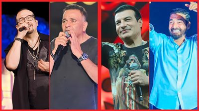 إيهاب وحميد وفؤش وهشام عباس يلتقون فى حفل واحد بالمسرح الروماني 11 يوليو