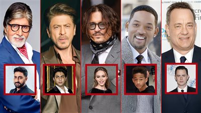 إنفوجراف خبر أبيض.. مشاهير بالوراثة