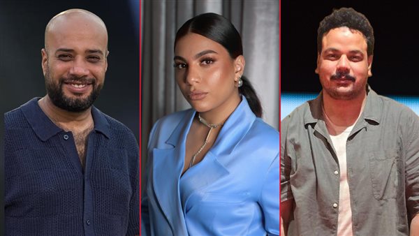 مصطفى غريب ودنيا سامي وحاتم صلاح